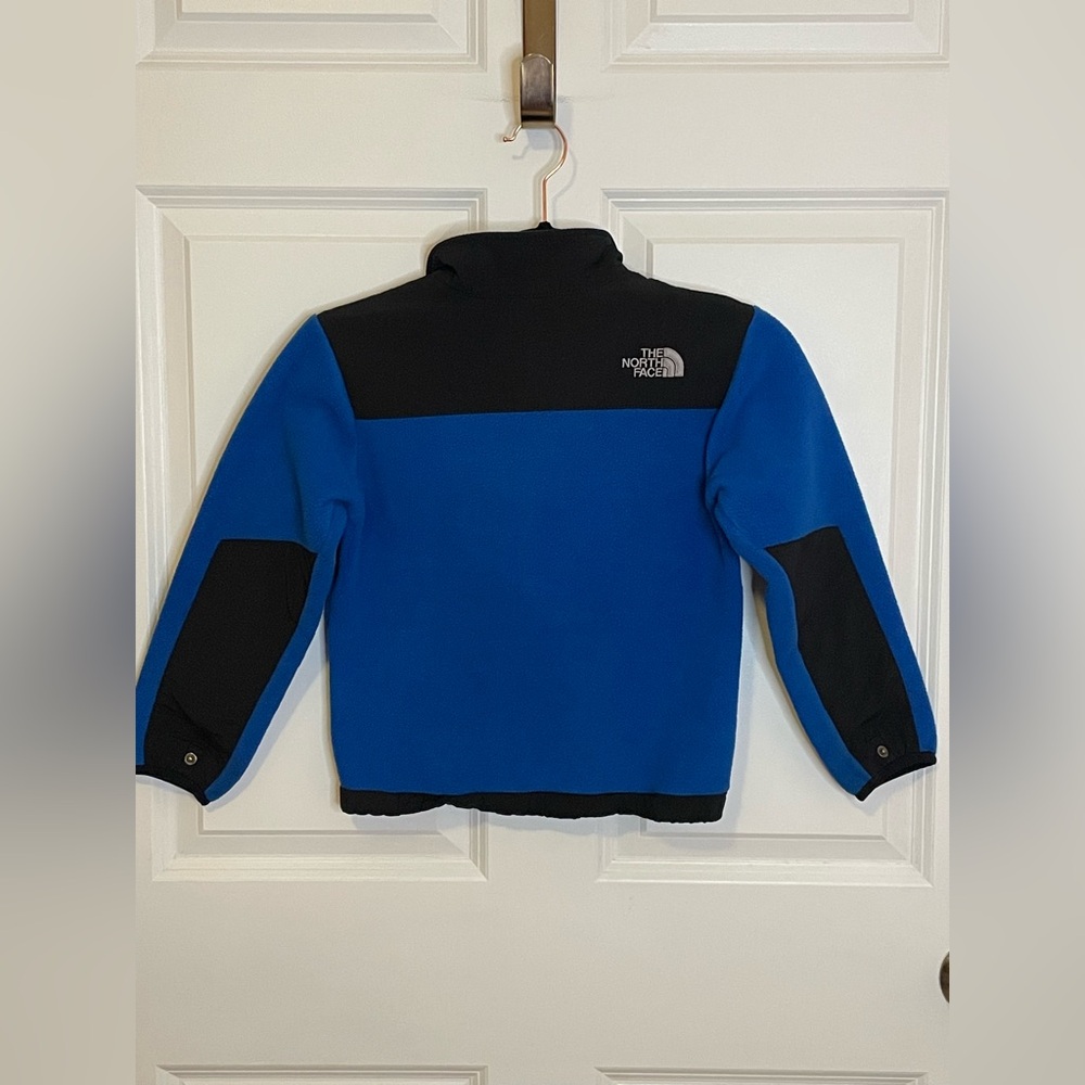 The North Face Blue Black Full Zip Fleece Jacket Youth XS TP 6 Zip Pockets - Picture 5 of 11